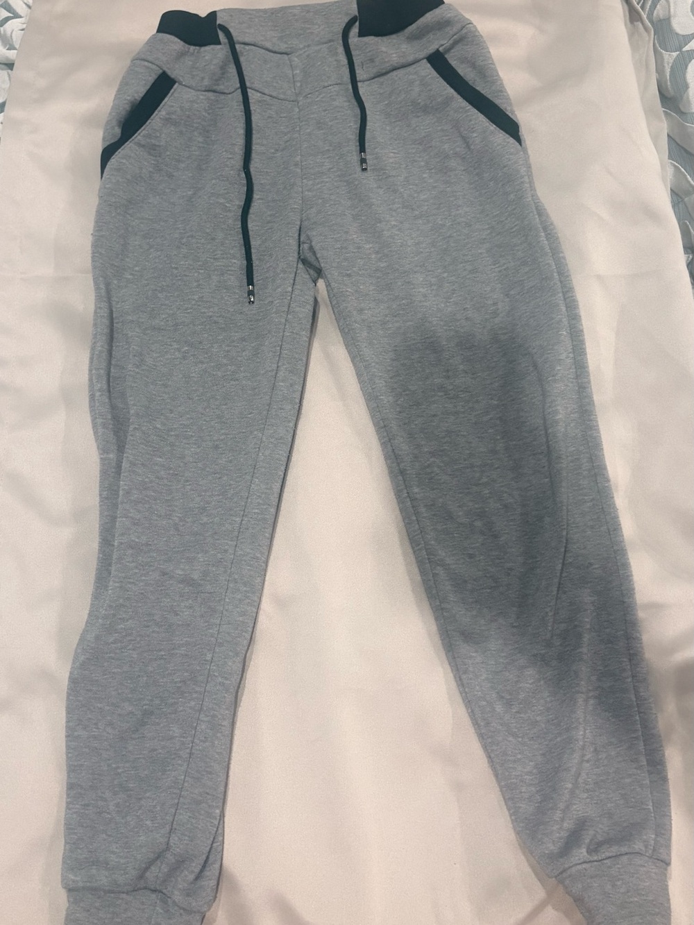 Gray Drawstring Jogger Pants